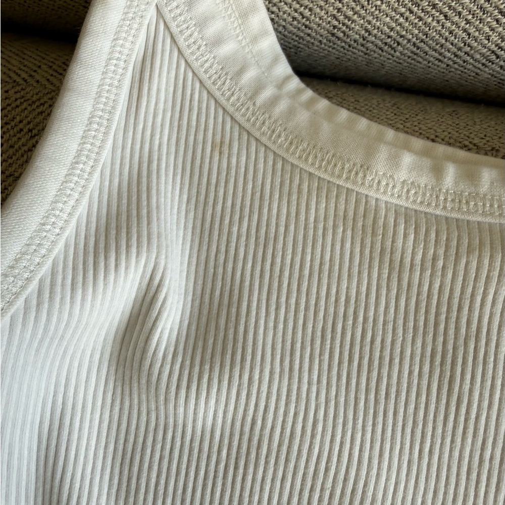 H&M White Ribbed Top - Picture 3 of 5